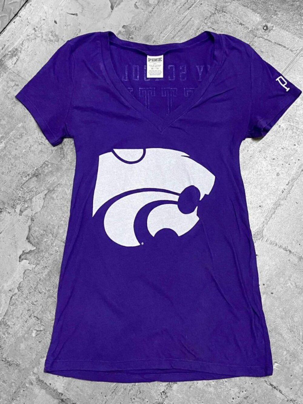 2010s 2013 Kansas State University KState Wildcats Victoria's Secret PINK Tee Sz
